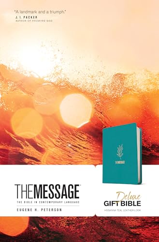 The Message: The Bible in Contemporary Language, Hosanna Teal, Leather-Look